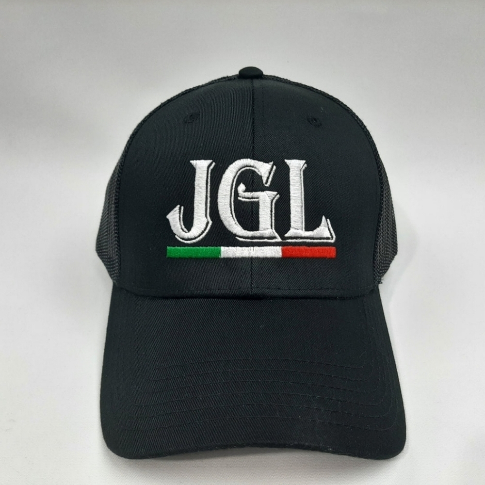 JGL Trucker Original Low Profile Vintage Trucker Mesh Snapback Black